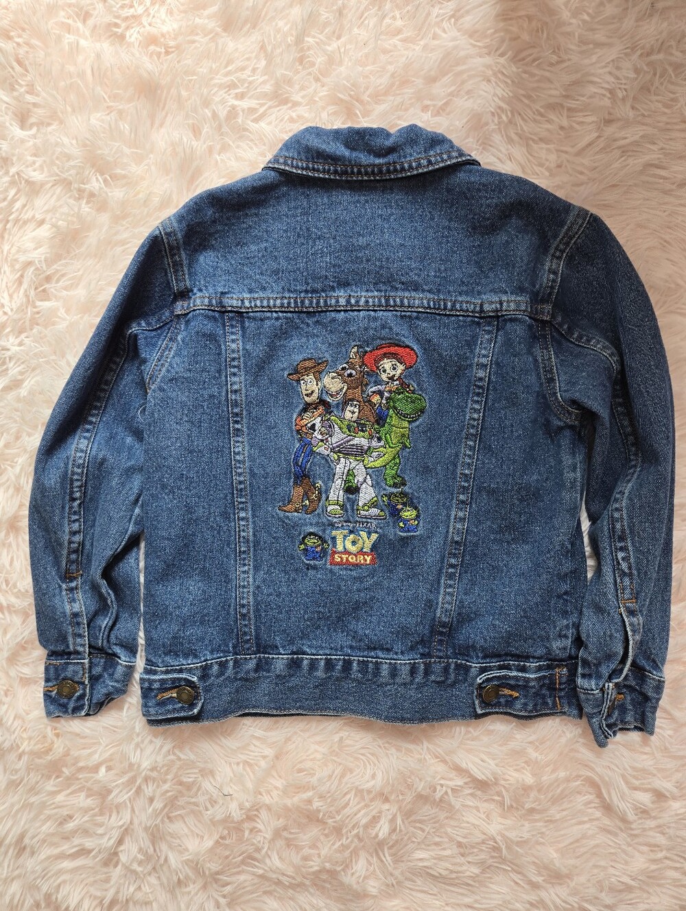 Toy Story Embroidered Blue Denim Kids Jacket